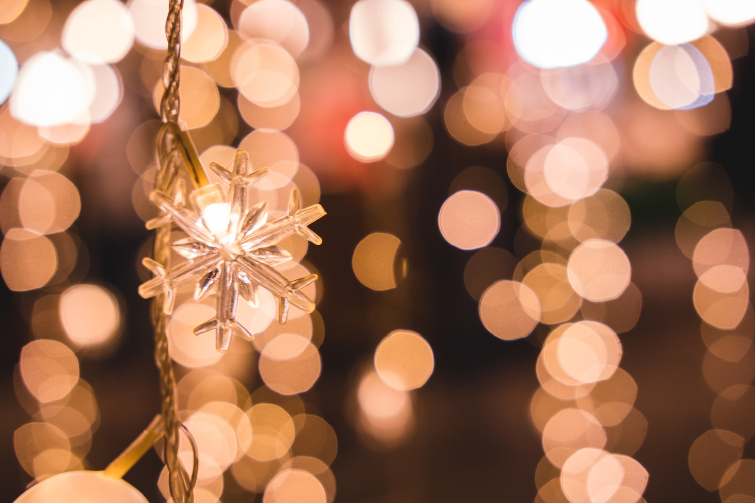 Christmas lights background Lights blurred bokeh
